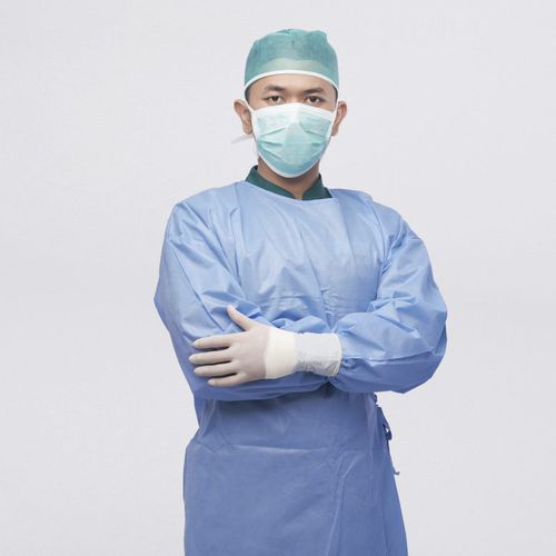 OP-Kittel / unisex - SFS - Maesindo Indonesia - Einweg / wasserdicht / blau
