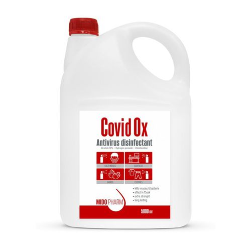 Desinfektionsmittel für Böden und andere Oberflächen - CovidOx  - MidoPharm - flüssig / 5000 mL / auf Alkoholbasis