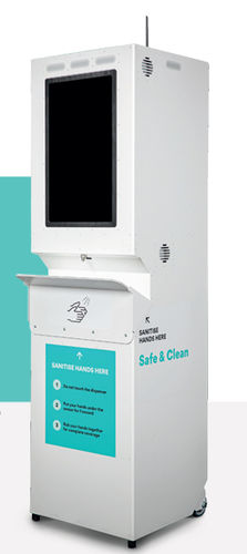 Desinfektionsmittelspender auf Rollen - V5 - SAFE AND CLEAN - handbedient