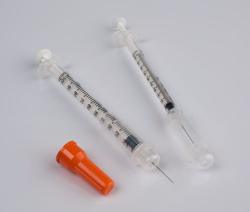 Insulinspritze - ISS1-03	 - KB Medical Group - 1 ml / 0,5 ml / mit austauschbarer Nadel