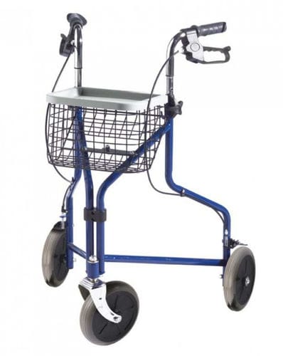 Rollator mit 3 Rädern - Shanghai Haozheng Metal Products - Aluminiumrahmen / mit Korb / zusammenklappbar