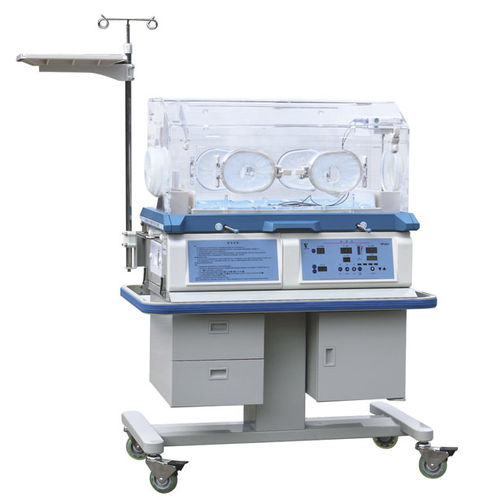 Inkubator für Neugeborene / für Transport - XBI-300A - Xindray Medical - auf Rollen / mit 6 Zugangsfenstern