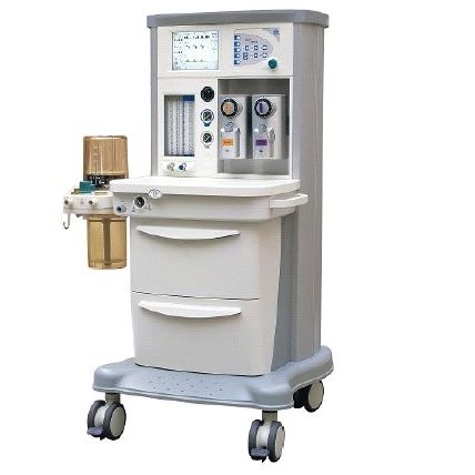 Anästhesiearbeitsplatz auf Wagen - XA103 - Xindray Medical - mit System zur Ableitung von Anästhesiegasen