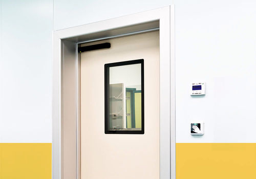 Tür für Krankenhaus - HB-B series - LABEL S.p.A. - für Krankenhaus / einflügelig / Aluminium