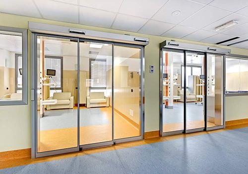 Tür für Krankenhaus - HB-H-SMVTE101 - LABEL S.p.A. - für Intensivpflege / Schiebe / Glas