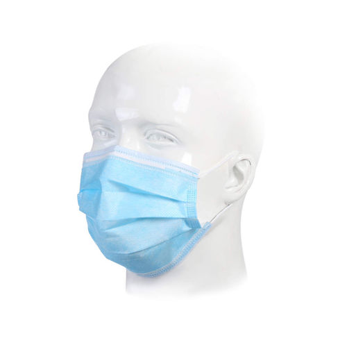 Stoffschutzmaske - Stapleline Medizintechnik - blau / medizinisch / zum Einmalgebrauch