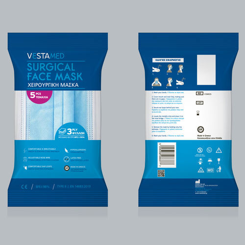 Polyester-Schutzmaske - VSM 05 - Vestamed - blau / medizinisch / Vlies