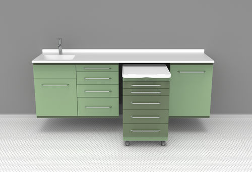 Schrank für zahnärztliche Instrumente - ANEMON 05 - Grup Dental Medikal - für Zahnarztpraxis / mit Schublade / mit Waschbecken