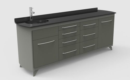 Schrank für zahnärztliche Instrumente - ANEMON 04 - Grup Dental Medikal - für Zahnarztpraxis / mit Waschbecken / mit Schublade