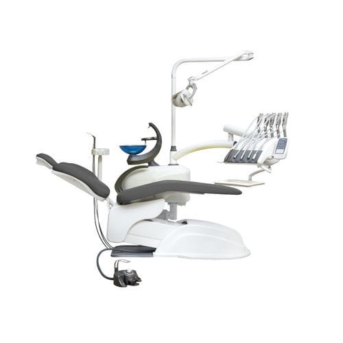 Dentaleinheit mit elektromechanischem Stuhl - QUATRO ROD - Grup Dental Medikal - mit flexiblem Kopfstück / mit Instrumententräger / mit Licht