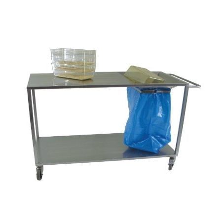 Transportwagen - ABSA - Zoonlab GmbH - Edelstahl / mit 2 Regalbrettern / mobil
