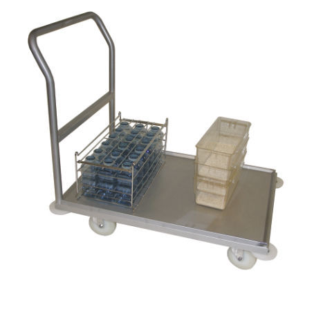 Transportwagen - TW 4921-9IS  - Zoonlab GmbH - Edelstahl / 1 Regalbrett / mobil