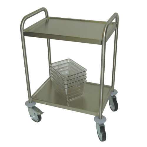 Transportwagen - TW-MSW - Zoonlab GmbH - Edelstahl / mit 2 Regalbrettern / mobil