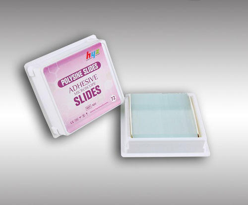 Selbstklebender Objektträger für Mikroskop - HYZA0 series - HYZMED Medical - Polysine® / positiv geladen / Silan