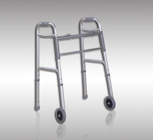 Gehgestell mit 2 Rädern - 1201 - HYZMED Medical - höhenverstellbar / zusammenklappbar
