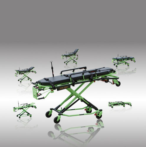 Trage für Krankenwagen - 3EW - HYZMED Medical - auf Rollen / höhenverstellbar / Aluminium
