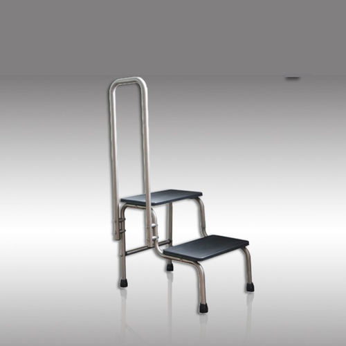 Stufentritt mit 2 Stufen - 5611 - HYZMED Medical - Edelstahl / mit Handlauf / rutschfest