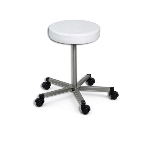 Hocker für Gesundheitseinrichtungen - 5963  - HYZMED Medical - höhenverstellbarer / auf Rollen / Edelstahl