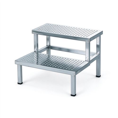 Stufentritt mit 2 Stufen - 5606 - HYZMED Medical - Edelstahl / rutschfest