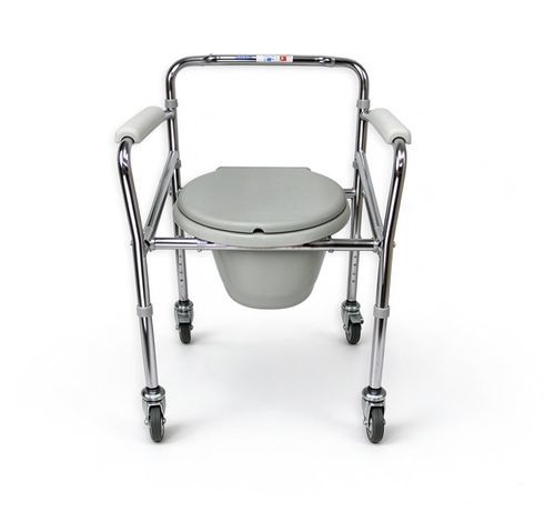 Garderobenstuhl für Personen mit eingeschränkter Mobilität - 1302 - HYZMED Medical - mit Armlehnen / auf Rollen / zusammenklappbar