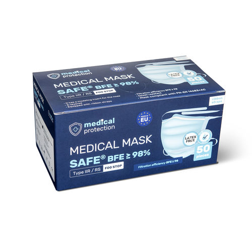Baumwolle-Schutzmaske - SAFE® TYPE IIR FS - Medical Protection - Polyester / mit Filter / Halbgesicht