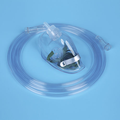 PVC-Sauerstoffmaske - OM series - Haiyan Kangyuan Medical Instrument - transparent / verstellbar