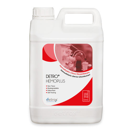 Desinfektionsmittel für Hämodialysegeräte - Detro Hemoplus - Detro Healthcare - flüssig / 5000 mL / auf Säurebasis
