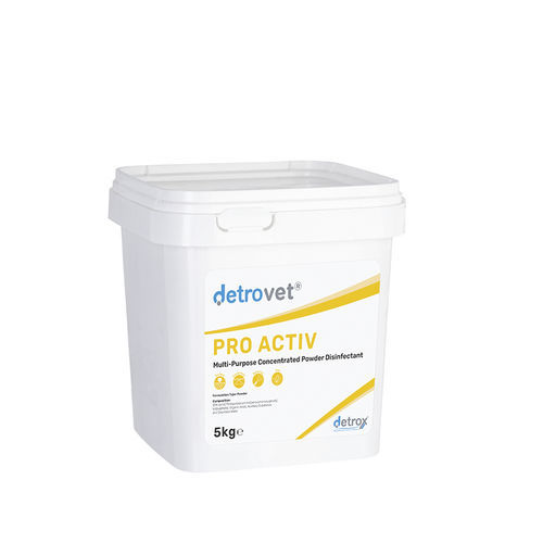Desinfektionsmittel für Böden und andere Oberflächen - Detrovet Pro Activ - Detro Healthcare - Puder / auf Säurebasis