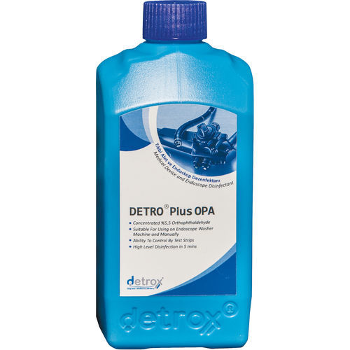 Desinfektionsmittel für chirurgische Instrumente - DETRO PLUS OPA - Detro Healthcare - für Endoscope / flüssig / 500 mL