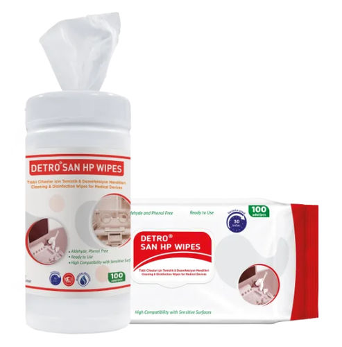 Feuchte Reinigungstücher / für medizinische Geräte - Detro San HP - Detro Healthcare - 100er-Packung