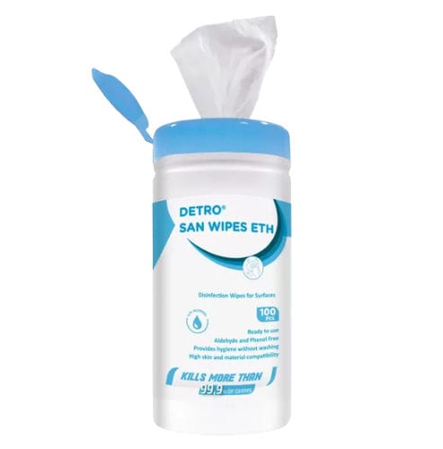 Feuchte Reinigungstücher / für Böden und andere Oberflächen - Detro San ETH - Detro Healthcare - 100er-Packung