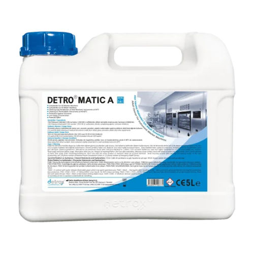 Alkalisches Reinigungsmittel - Detro Matic A - Detro Healthcare - flüssig / 5000 mL / Kaliumhydroxid