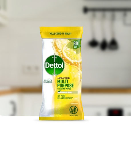Feuchte Reinigungstücher / für Böden und andere Oberflächen - Citrus Zest - Dettol - 30er-Packung