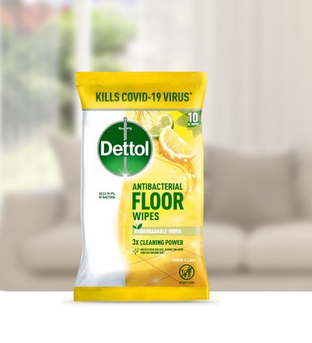 Feuchte Reinigungstücher / für Böden - Fresh Citrus - Dettol - 10er-Packung