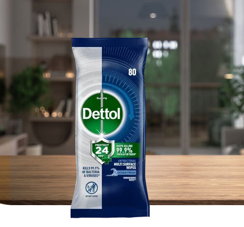 Feuchte Reinigungstücher / für Böden und andere Oberflächen - Dettol - 80er-Packung