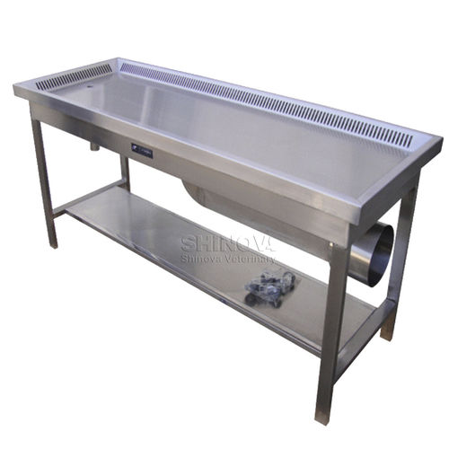 Tisch zum Sezieren - DT-1600 - Shinova Medical Co., Ltd - rechteckig / Edelstahl