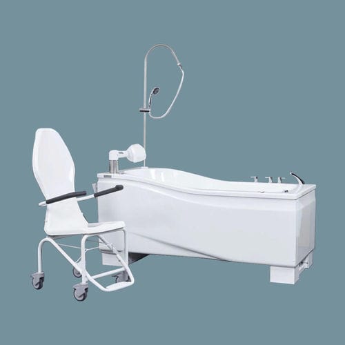 Badewannensitz mit Armlehnen - Compact Detachable - Astor Bannerman - mit hoher Rückenlehne / auf Rollen / Toiletten