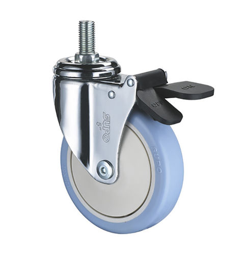 Polyurethanrad - 1M-C01-02D-100-271 - Zhongshan Xiangrong Caster Manufacturing Co.,Ltd - mit Bremse / schwenkbar