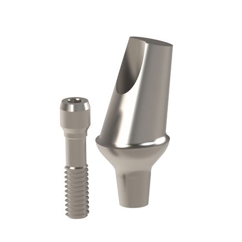 Implantat-Abutment / Titan - 22.708.54.001 - Heliocos GmbH - mit Innenverbindung / gewinkelt / zementiert