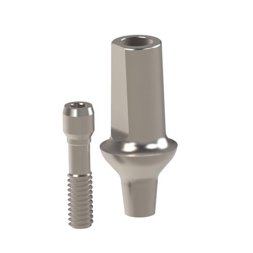 Implantat-Abutment / Titan - 22.694.54.001 - Heliocos GmbH - mit Außenverbindung / gerade / zementiert
