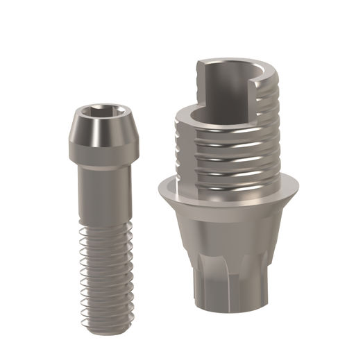 Implantat-Abutment / Titan - 22.514.30.000 - Heliocos GmbH - mit Innenverbindung / gerade / Ti-Base
