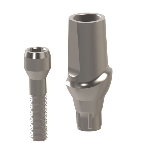 Implantat-Abutment / Titan - 22.476.30.000 - Heliocos GmbH - mit Innenverbindung / gerade / zementiert