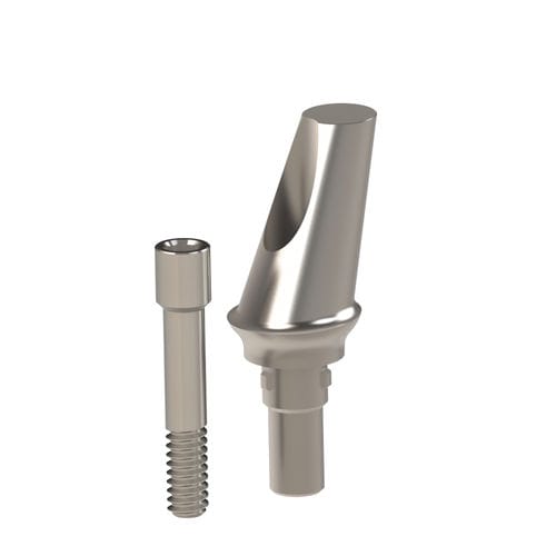 Implantat-Abutment / Titan - 21.474.38.000 - Heliocos GmbH - interner Dreipass / gewinkelt / zementiert