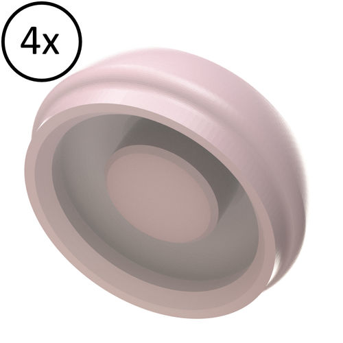 Implantat-Abutment / Kunststoff - Retention insert with pin / pink  - Heliocos GmbH - mit Innenverbindung / gerade / Locator®