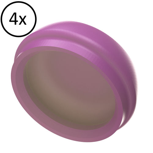 Implantat-Abutment / Kunststoff - Retention insert without pin / purple - Heliocos GmbH - mit Innenverbindung / gerade / Locator®