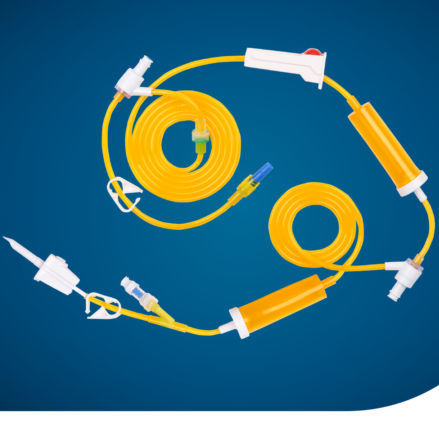 Infusionsset für Chemotherapie - KS-IV107-PF - Kapsam - mit Y-Verbinder / mit Lichtschutz / mit Absperrhahn