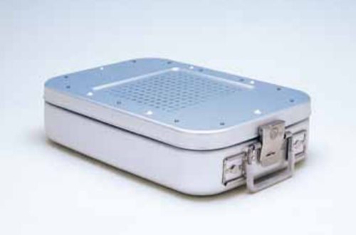 Sterilisationscontainer für Instrumente - 402 series - C.B.M. - anodisiertes Aluminium / perforiert