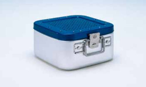Sterilisationscontainer für Instrumente - 2024 - C.B.M. - anodisiertes Aluminium / perforiert