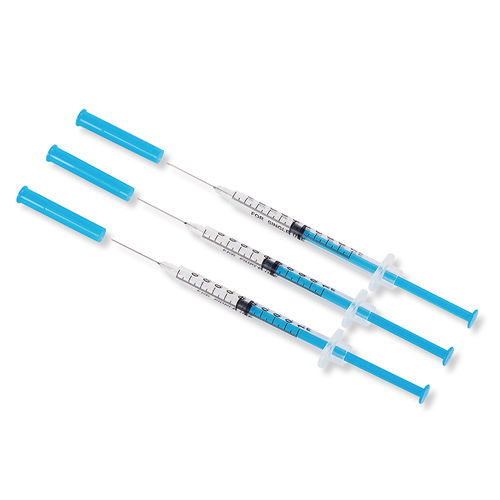 Spritze / 1 ml - KDL-SF - Nanchang Kindly Meditech - Gummi / steril / mit fester Nadel