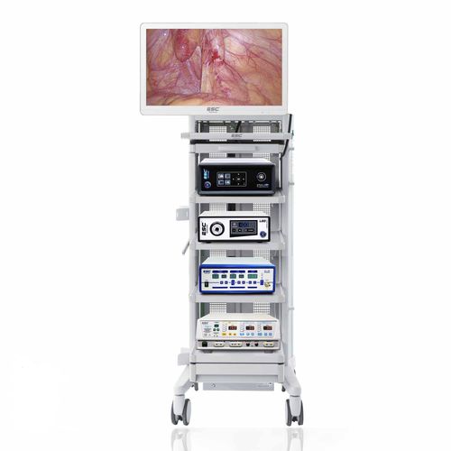 Endoskopiewagen für HNO - ESC Medicams - für laparoskopische Chirurgie / für endoskopisch-urologische Chirurgie